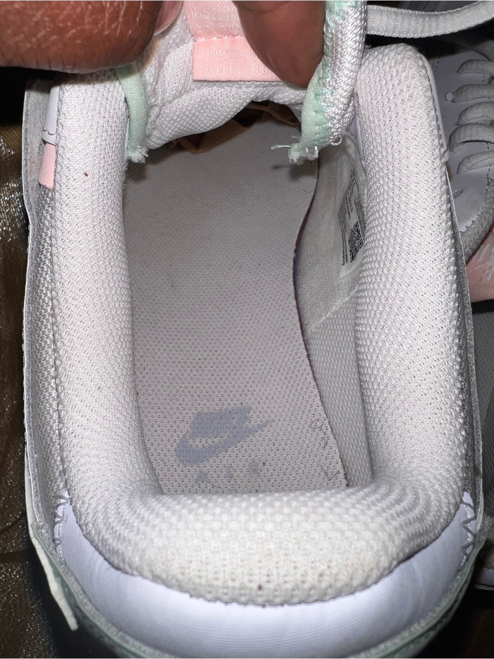 Nike Air Force 1 Shadow White Atmosphere Mint Pastel Pink CI00919-117 Size 11 - Picture 7 of 13